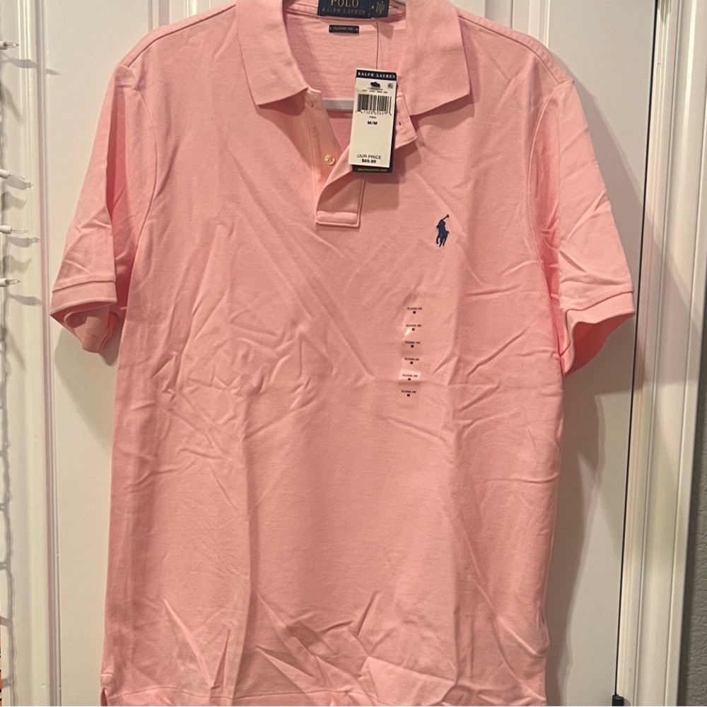 Polo by Ralph Lauren Men's Light Pink Polo Shirt